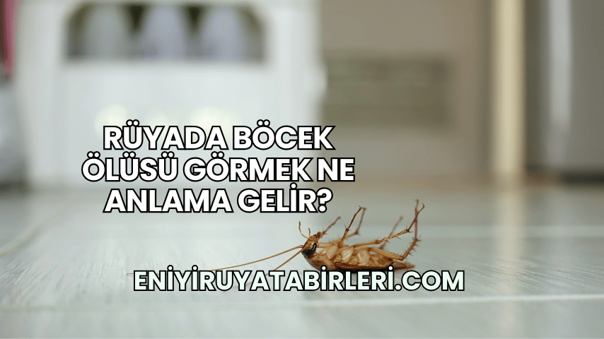 Rüyada Böcek Ölüsü Görmek Ne Anlama Gelir?