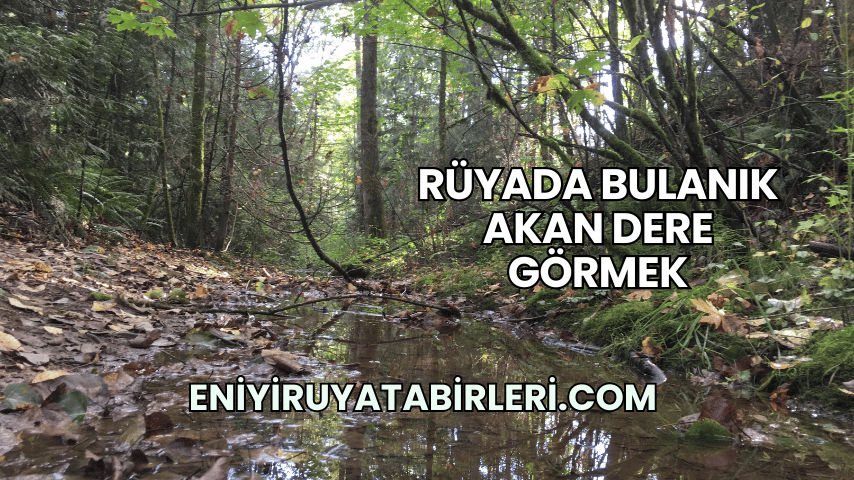 Rüyada Bulanık Akan Dere Görmek