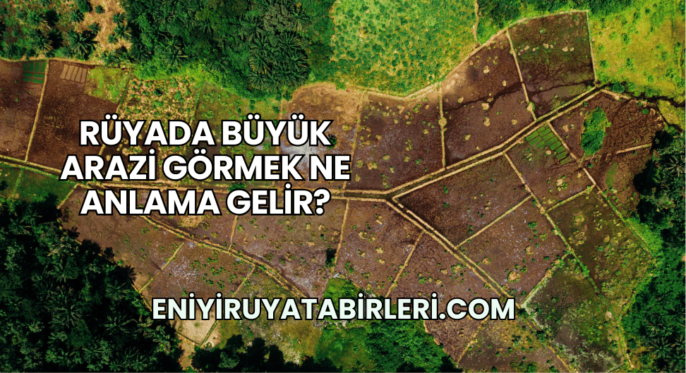 Rüyada Büyük Arazi Görmek Ne Anlama Gelir?