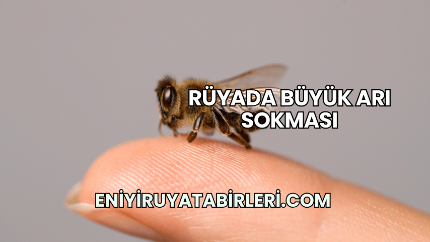 Rüyada Büyük Arı Sokması