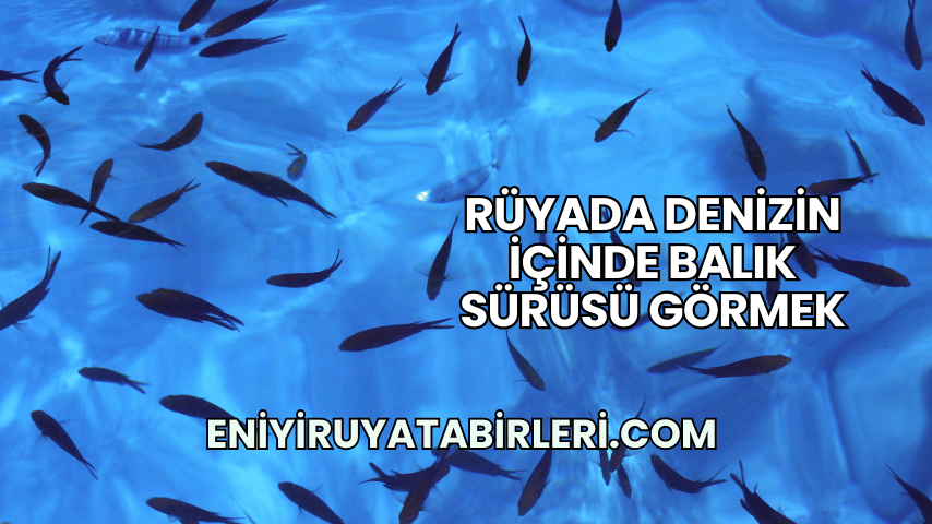 Rüyada Denizin İçinde Balık Sürüsü Görmek